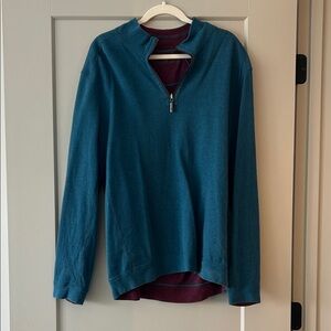 Tommy Bahama Teal Zip Up Sweater